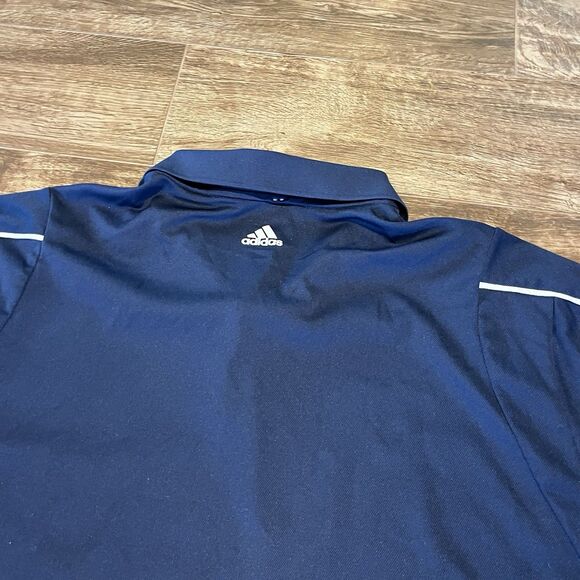 Adidas Golf Polo Shirt Men's XL Blue Climalite Stretch Short Sleeve Rugby Collar - Picture 9 of 13